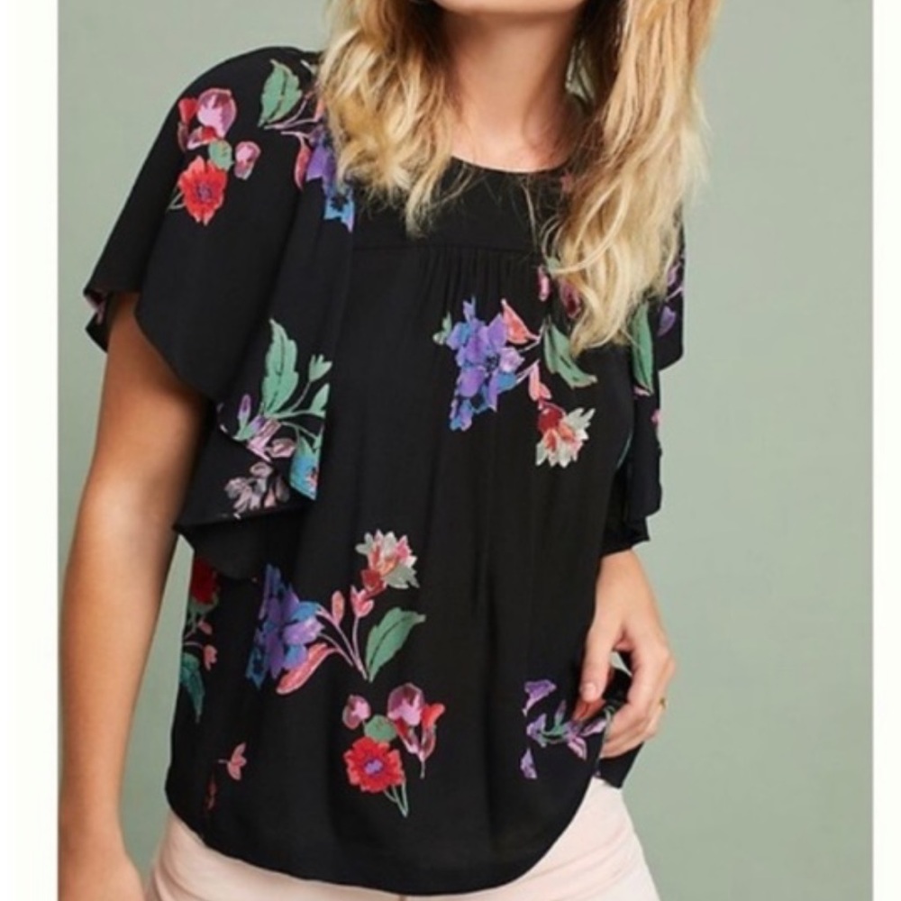 Anthropology MAEVE Floral Top